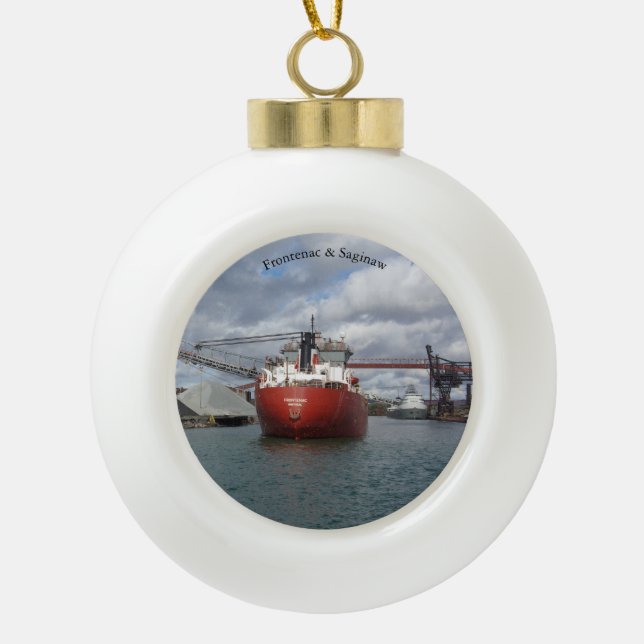 Frontenac & Saginaw ball or snowflake ornament (Front)