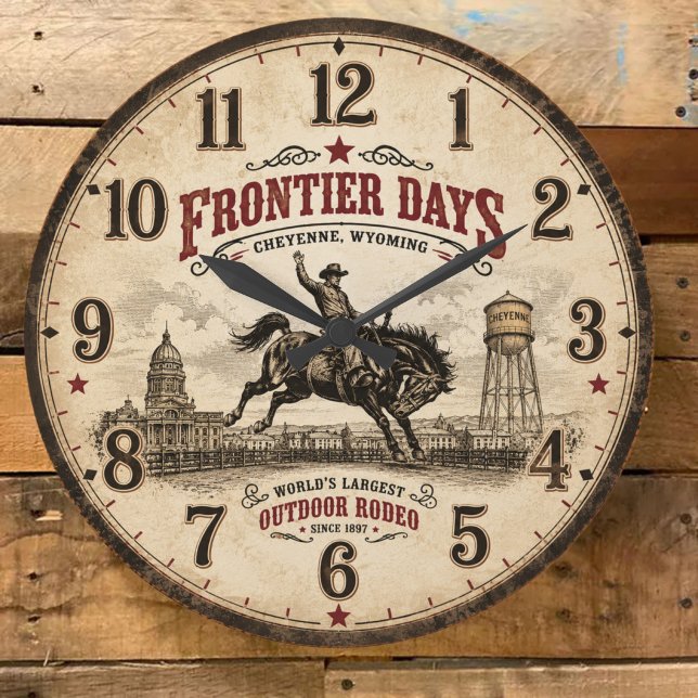Frontier Days Festival Cheyenne Wyoming  Large Clock (Creator Uploaded)