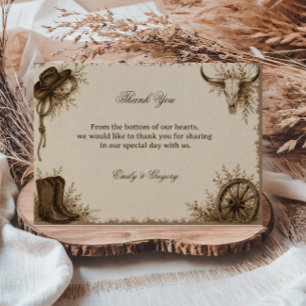 Frontier Prairie Rustic Thank You Card