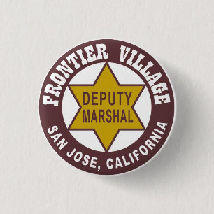 frontier_village_button_new 3 cm round badge