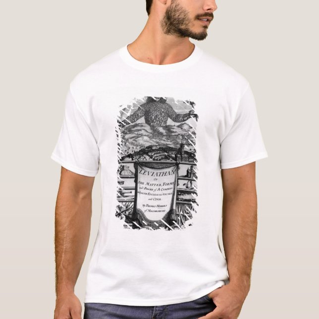 Frontispiece by Thomas Hobbes  of Malmesbury T-Shirt (Front)
