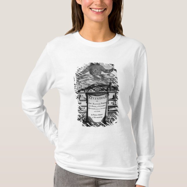 Frontispiece by Thomas Hobbes  of Malmesbury T-Shirt (Front)