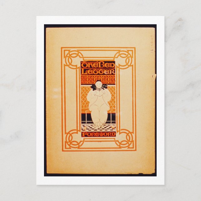 Frontispiece for 'One Red Letter' (colour litho) Postcard (Front)