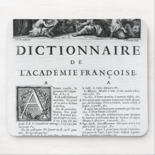 Frontispiece for the French Academy dictionary Mouse Pad