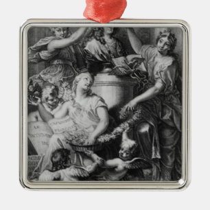 Frontispiece 'French Academy Dictionary' Metal Tree Decoration