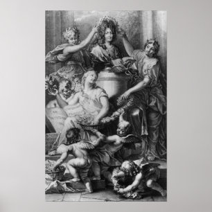 Frontispiece 'French Academy Dictionary' Poster