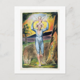 Frontispiece from 'Songs of Innocence and of Exper Postcard