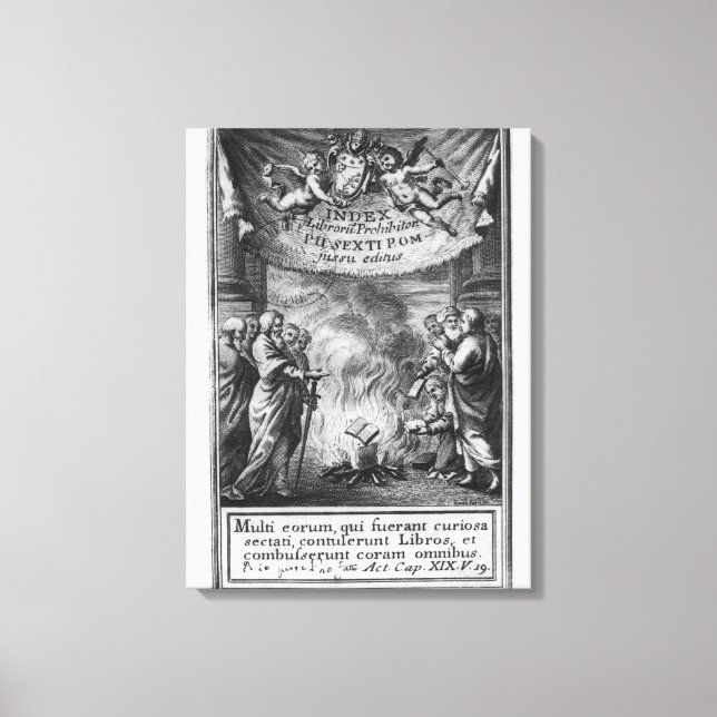 Frontispiece of 'Index Librorum Prohibitorum' Canvas Print (Front)