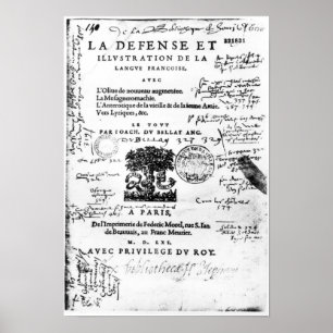 Frontispiece of 'La Defence et Illustration Poster