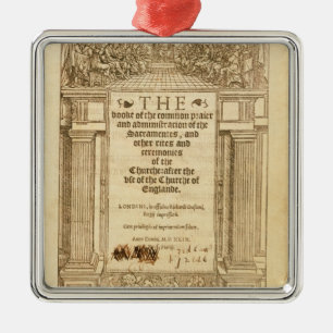 Frontispiece of 'The Book of Common Prayer' Metal Tree Decoration