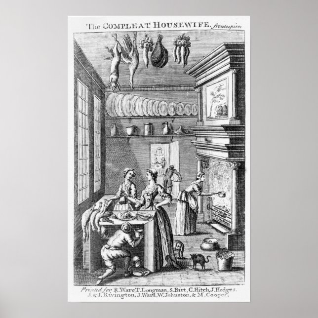 Frontispiece of 'The Compleat Housewife' Poster (Front)