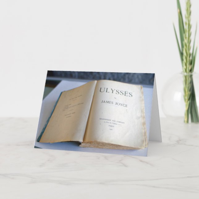 Frontispiece of 'Ulysses' by James Joyce Card (Front)