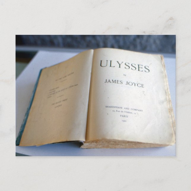 Frontispiece of 'Ulysses' by James Joyce Postcard (Front)
