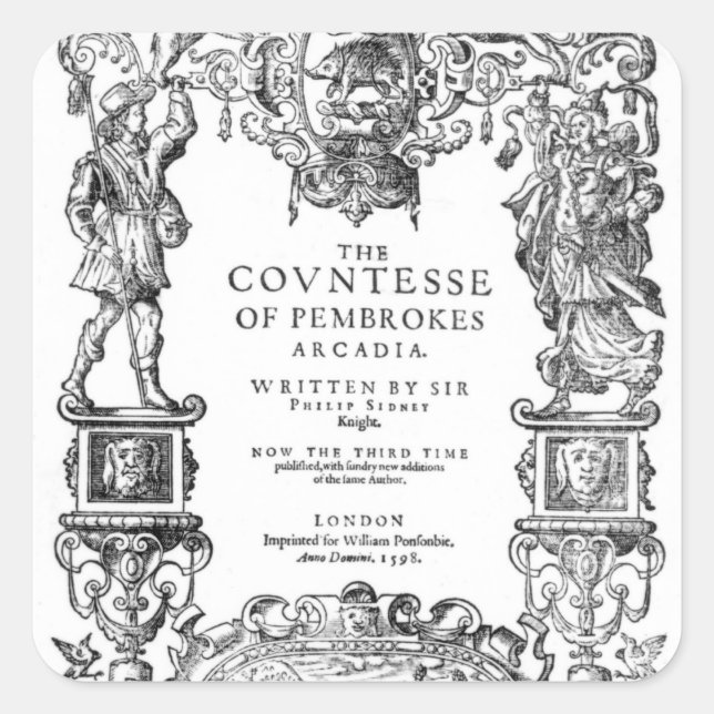 Frontispiece 'The Countess of Pembroke's Square Sticker (Front)