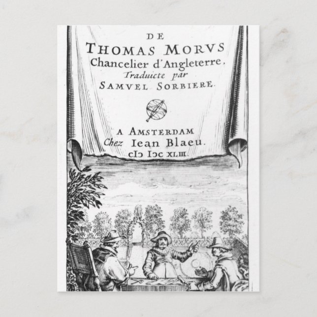 Frontispiece, 'The Utopia of Thomas More' Postcard (Front)