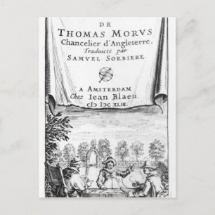 Frontispiece, 'The Utopia of Thomas More' Postcard