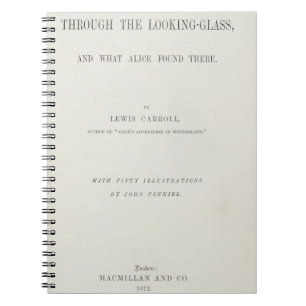 Frontispiece to 'Alice Through the Looking-Glass' Spiral Notebook