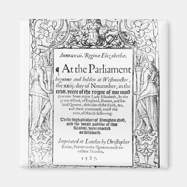 Frontispiece to an account of parliament magnet (Front)