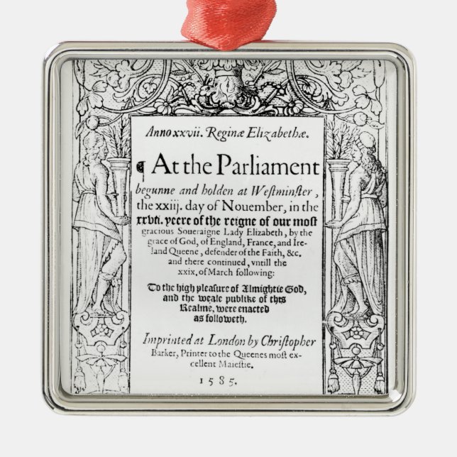 Frontispiece to an account of parliament metal tree decoration (Front)