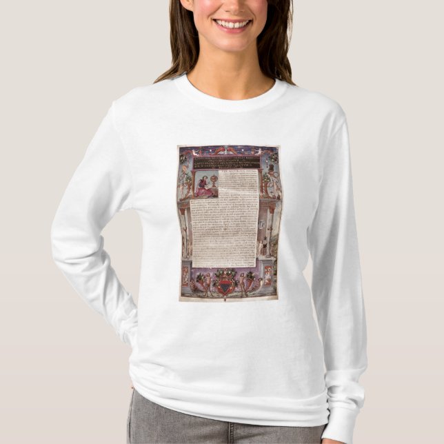 Frontispiece to Book I showing a page of text T-Shirt (Front)