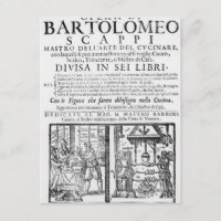 Frontispiece to cook book of Bartolomeo Scappi