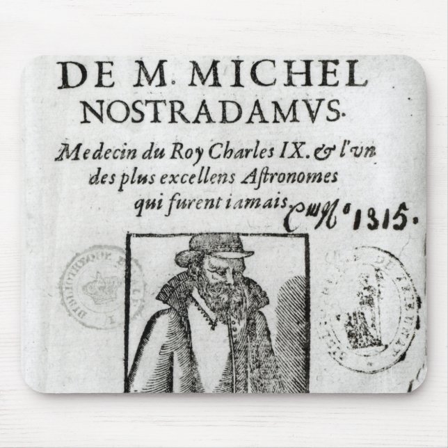 Frontispiece to 'Les Propheties de M. Michel Mouse Pad (Front)