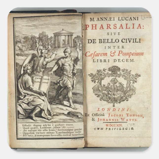 Frontispiece to 'Pharsalia' Square Sticker (Front)