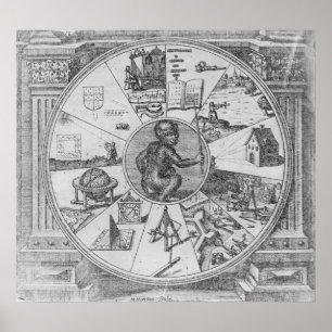 Frontispiece to Robert Fludd's Utriusque Poster