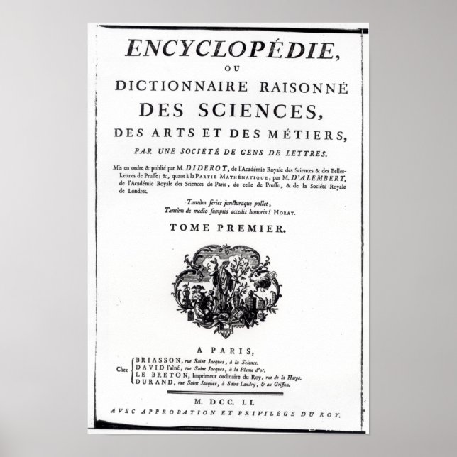 Frontispiece to 'The Encyclopaedia Poster (Front)