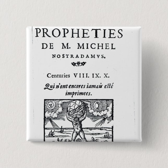 Frontispiece to 'The Prophecies 15 Cm Square Badge (Front)