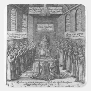 Frontispiece to 'Vox Regis' by Thomas Scott Square Sticker