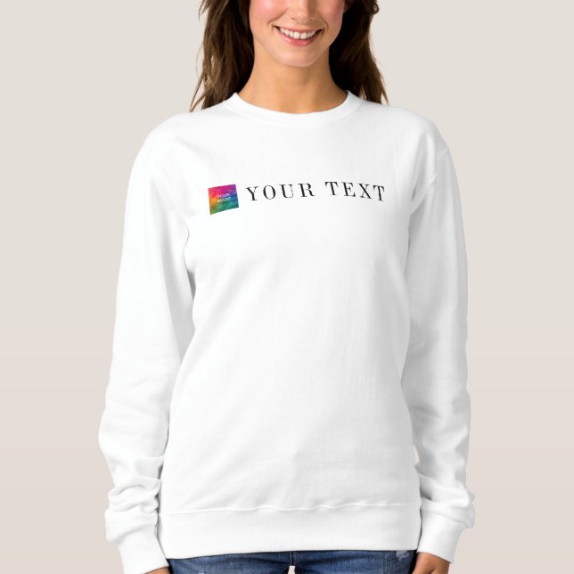 Frontside Print Text Photo Logo Womens Modern Sweatshirt (Front)