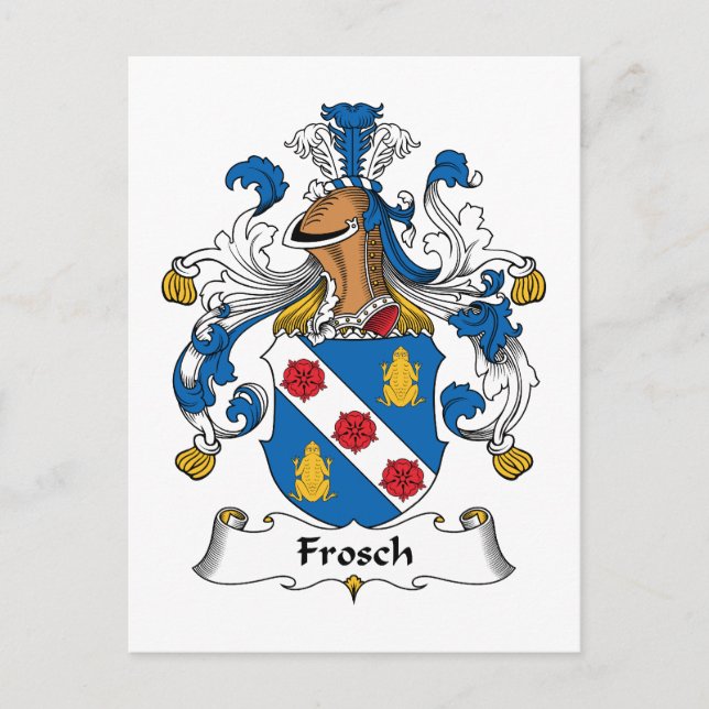 Frosch Family Crest Postcard (Front)