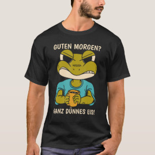Frosch with coffee saying Guten Morgen Ganz thin T-Shirt