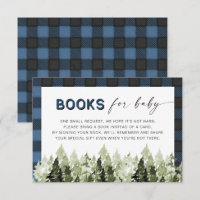 FROST Blue Flannel Pine Tree Books for Baby Card