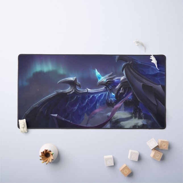 Frost Dragon Gaming Deskmat | Customisable Mat (Kids Table)