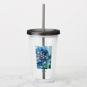 Frost Fairy Girl's View of a Sapphire Winter Acrylic Tumbler