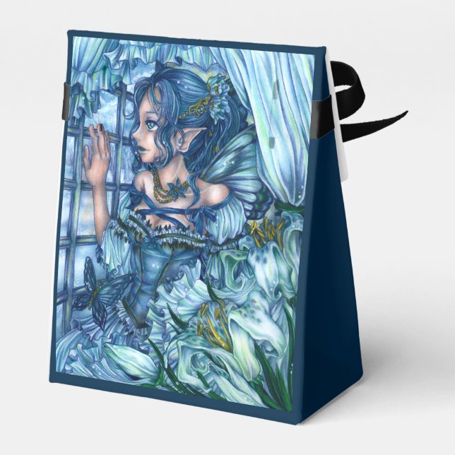 Frost Fairy Girl's View of a Sapphire Winter Favour Box (Back Side)