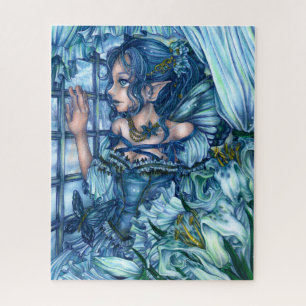 Frost Fairy Girl's View of a Sapphire Winter Jigsaw Puzzle