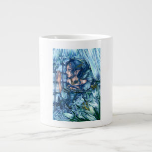 Frost Fairy Girl's View of a Sapphire Winter Large Coffee Mug