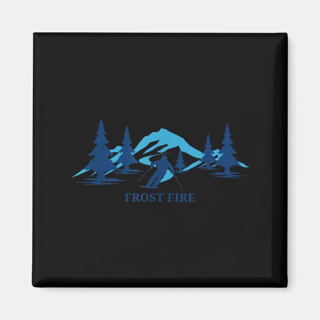 Frost fire north dakota ski resort skiing skier  magnet (Front)