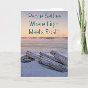 Frost Horizon Christmas Greeting Card — Driftwood