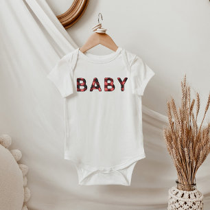 FROST Lumberjack Red Winter Flannel Baby Bodysuit