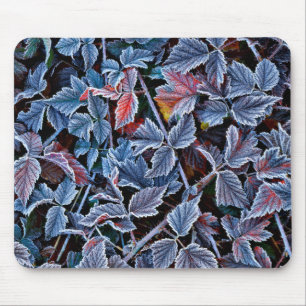 Frost on autumn leaves, Oregon Mouse Pad