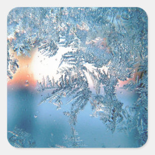Frost On Glass Square Sticker