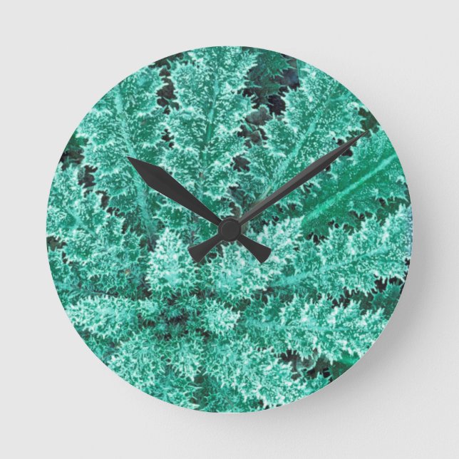 Frost On Thistle, Olympic National Park Round Clock (Front)