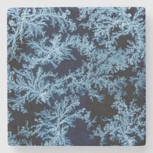 Frost patterns close-up, California Stone Coaster