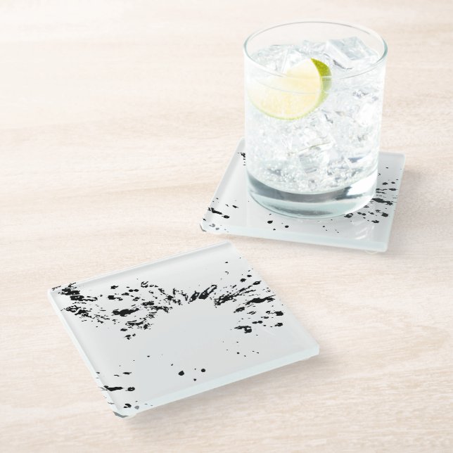 Frost Splash  Glass Coaster (Angled)