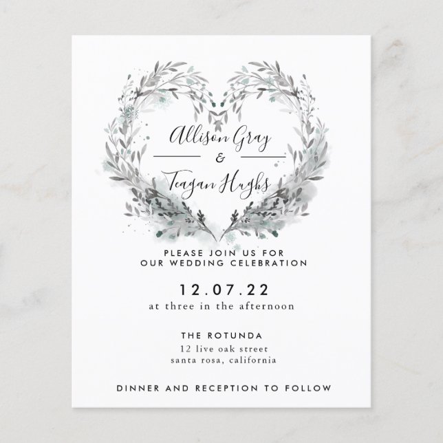 Frost Wedding Invitation  (Front)