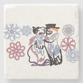 Frost wedding love stone coaster